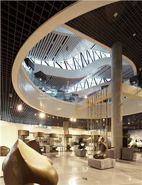 柳州奇石展覽館-鋁單板、條形鋁天花板、鋁格柵吊頂5